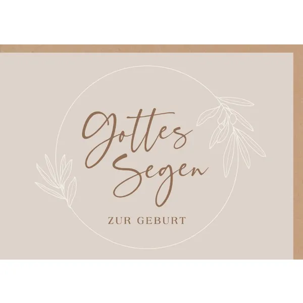 Produktbild des Artikels Faltkarte "Gottes Segen zur Geburt" (Schreibwaren)