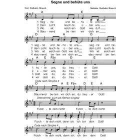 Produktbild des Artikels Segne und behüte uns (Noten - Download)