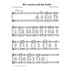 Produktbild des Artikels Wir warten auf das Licht (Noten - Download)