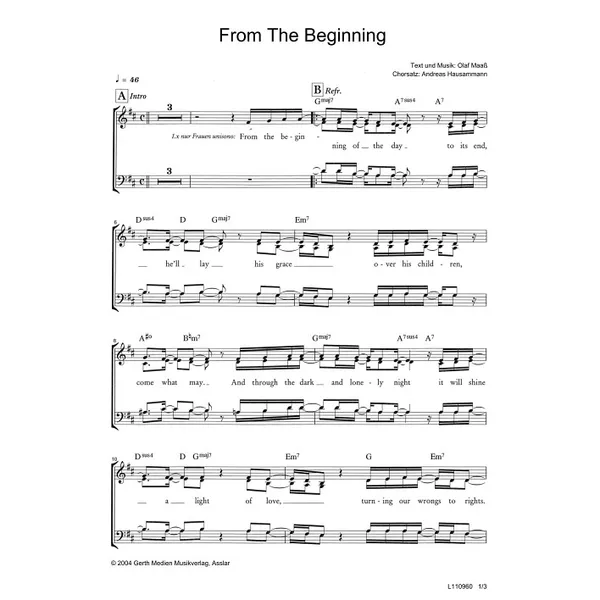Produktbild des Artikels From The Beginning (Noten - Download)