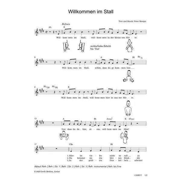 Produktbild des Artikels Willkommen im Stall (Noten - Download)