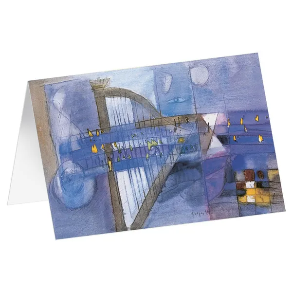 Produktbild des Artikels Kunstkarten "Blaue Harfe" 5 Stk. (Schreibwaren)