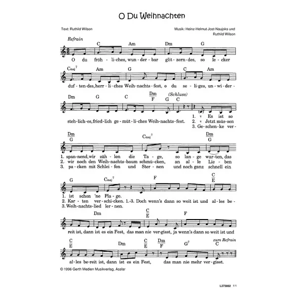 Produktbild des Artikels O du Weihnachten (Noten - Download)