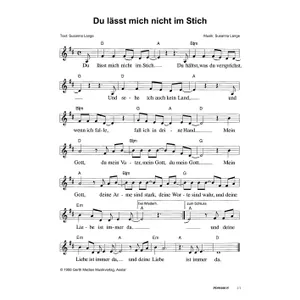 Produktbild des Artikels Du lässt mich nicht im Stich (Noten - Download)