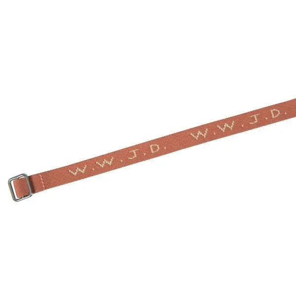Produktbild des Artikels Armband "WWJD" gewebt - ziegelrot ()