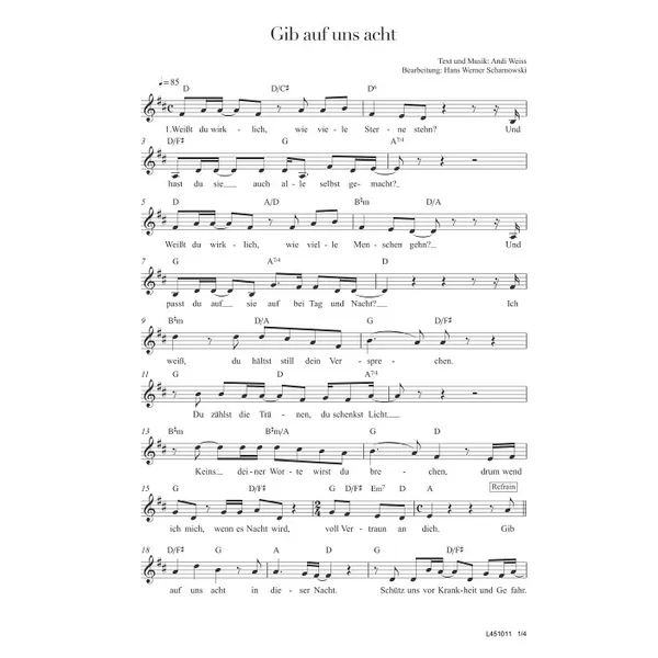 Produktbild des Artikels Gib auf uns acht (Noten - Download)