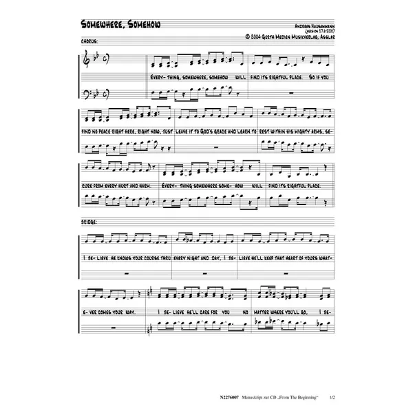 Produktbild des Artikels Somewhere, Somehow (Noten - Download)