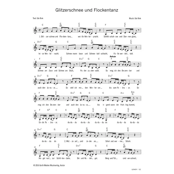Produktbild des Artikels Glitzerschnee und Flockentanz (Noten - Download)