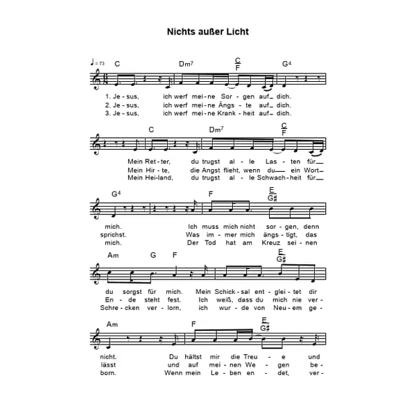 Produktbild des Artikels Nichts außer Licht (Noten - Download)
