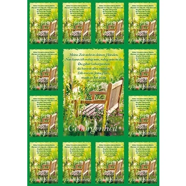 Produktbild des Artikels Aufkleber-Gruß-Karten: Geborgenheit - 4 Stück (Schreibwaren)