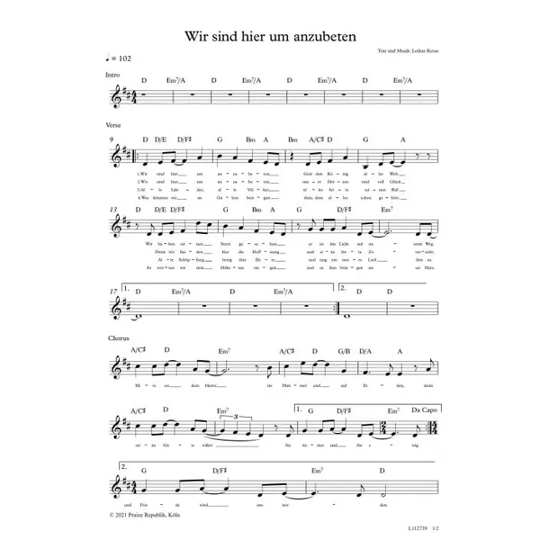 Wir Sind Hier Um Anzubeten Noten Download 