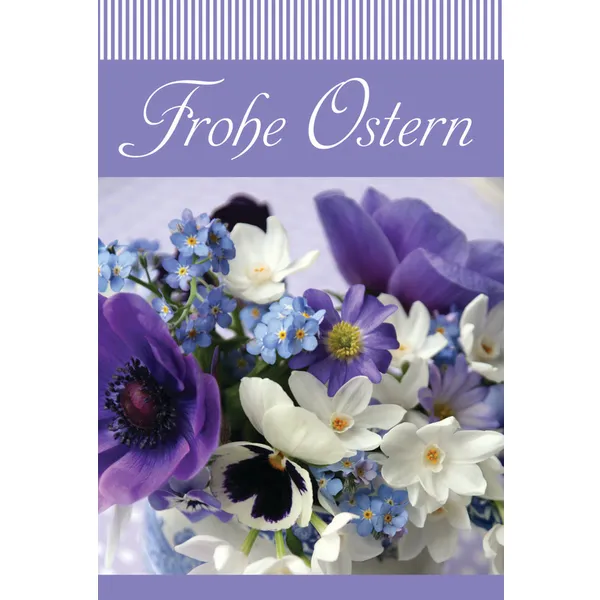 Produktbild des Artikels Faltkarte "Frohe Ostern" Strauß - 5 Stück (Schreibwaren)