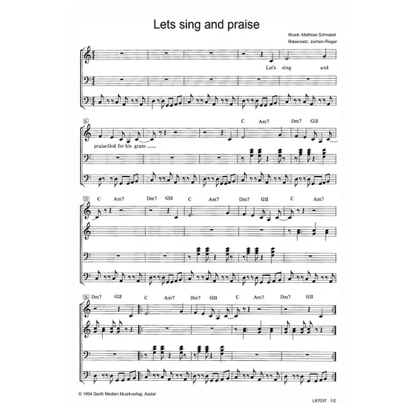 Produktbild des Artikels Lets Sing And Praise (Noten - Download)