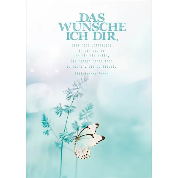 Produktbild des Artikels Faltkarte "Das wünsche ich dir" (Schreibwaren)