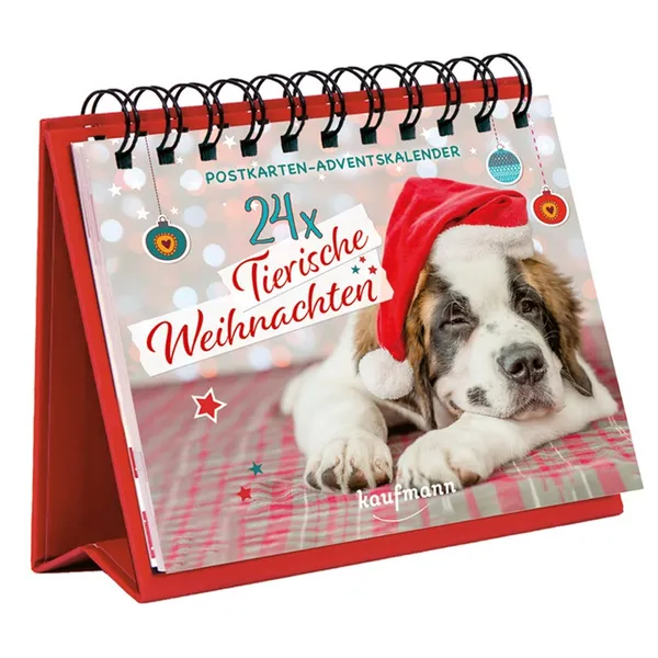 Produktbild des Artikels 24 x Tierische Weihnachten - Adventskalender (Kalender - Spiralbindung)