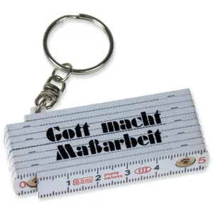 Produktbild des Artikels Schlüsselanhänger "Mini-Zollstock" 50 cm - weiß ()