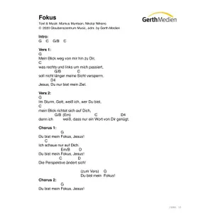 Produktbild des Artikels Fokus (Noten - Download)