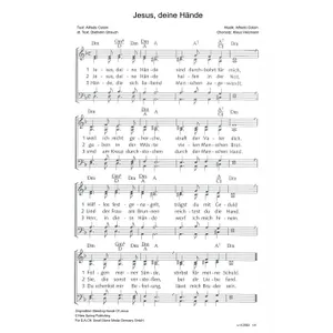 Produktbild des Artikels Jesus, deine Hände (Noten - Download)
