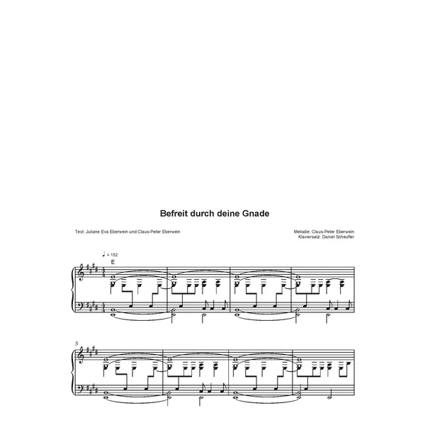 Produktbild des Artikels Befreit durch deine Gnade (Noten - Download)
