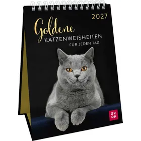 Produktbild des Artikels Goldene Katzenweisheiten 2027 - Wochenkalender (Kalender - Spiralbindung)