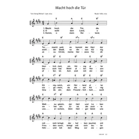 Produktbild des Artikels Macht hoch die Tür (Noten - Download)