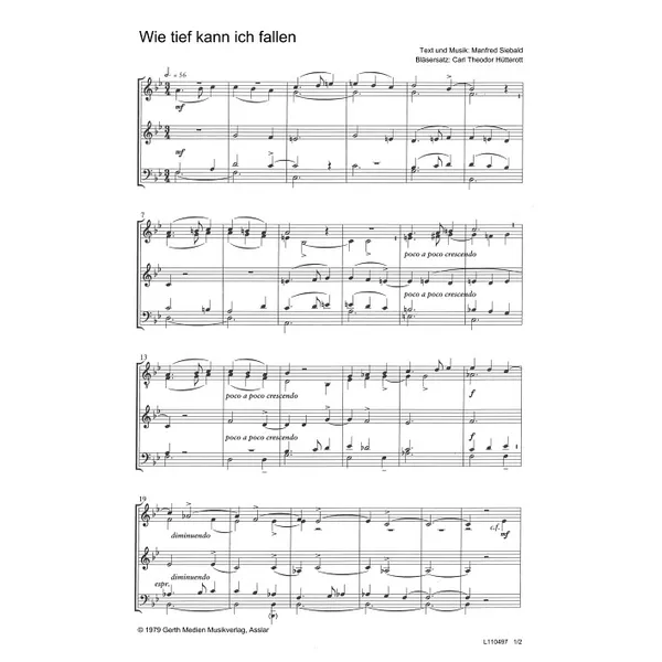 Produktbild des Artikels Wie tief kann ich fallen (Noten - Download)