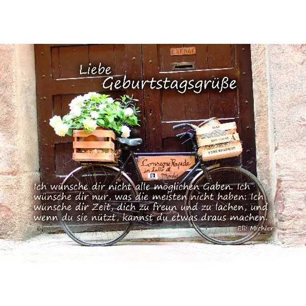 Produktbild des Artikels Liebe Geburtstagsgrüße - Faltkarte (Schreibwaren)