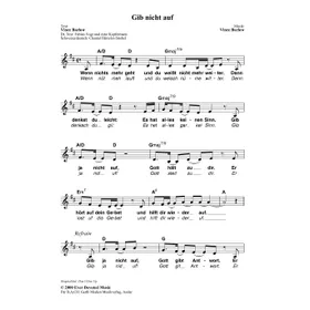 Produktbild des Artikels Gib nicht auf (Noten - Download)