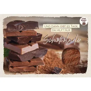 Produktbild des Artikels Schokokarte - Und dann gibt es Tage, da hilft nur Schokolade (Lebensmittel)