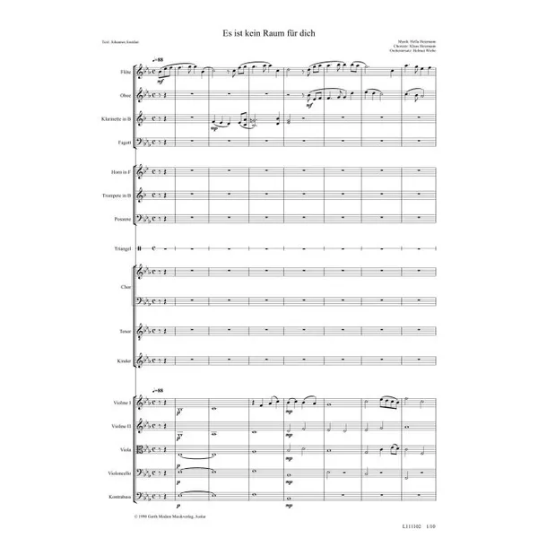 Produktbild des Artikels Es ist kein Raum für dich (Noten - Download)