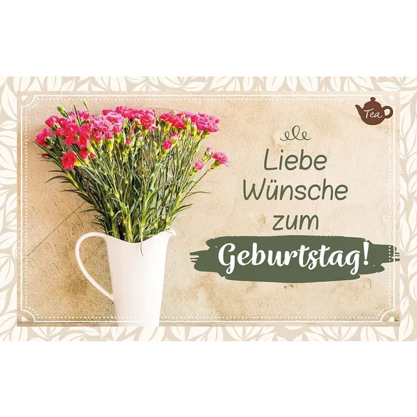 Produktbild des Artikels Teekarte - Liebe Wünsche zum Geburtstag (Lebensmittel)