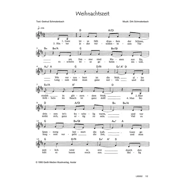 Produktbild des Artikels Weihnachtszeit (Noten - Download)