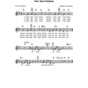 Produktbild des Artikels Herr des Friedens (Noten - Download)