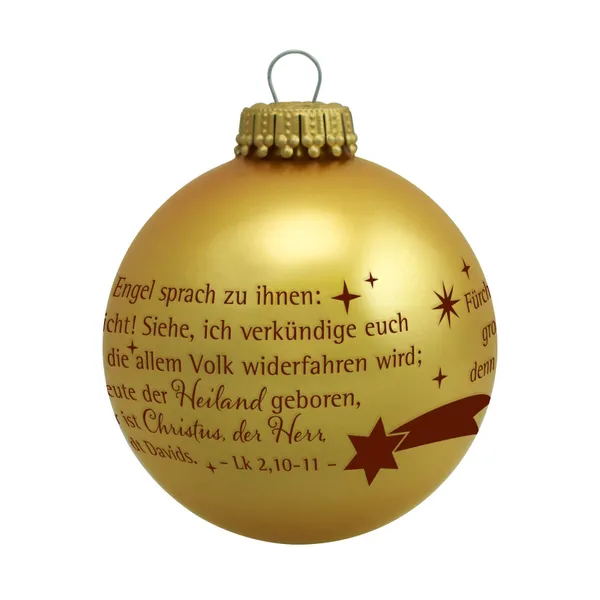 Produktbild des Artikels Christbaumkugel - "Und der Engel sprach" gold ()