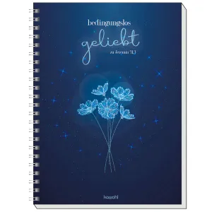 Produktbild des Artikels Memo Block A6: bedingungslos geliebt (Schreibwaren - Spiralbindung)