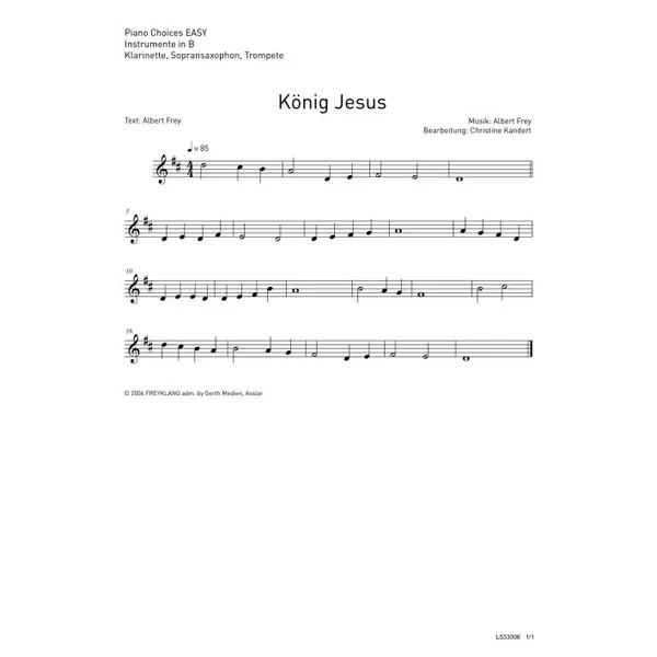 Produktbild des Artikels König Jesus (Noten - Download)