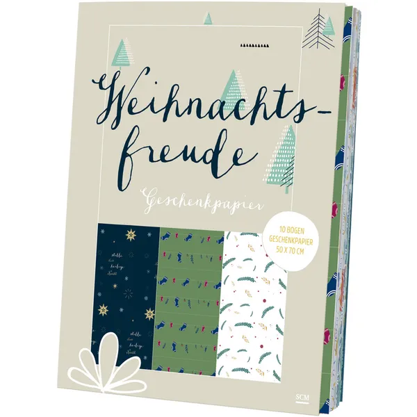 Produktbild des Artikels Weihnachtsfreude - Geschenkpapierbuch (Schreibwaren - Klappenbroschur)