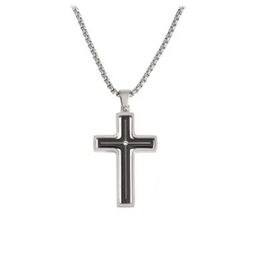 Produktbild des Artikels Halskette mit Anhänger Kreuz/Strass-Stein ()