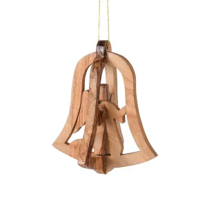 Produktbild des Artikels Baumschmuck aus Olivenholz "3D- Engel in Glocke" ()