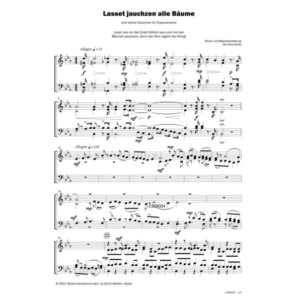 Produktbild des Artikels Lasset jauchzen alle Bäume (Noten - Download)