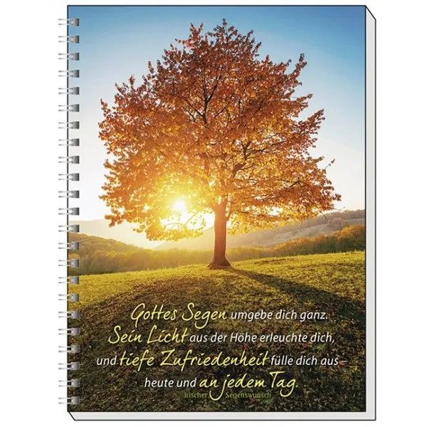 Produktbild des Artikels Memo Block A6: Gottes Segen umgebe dich ganz (Schreibwaren - Spiralbindung)