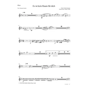 Produktbild des Artikels Es ist kein Raum für dich (Oboe) (Noten - Download)