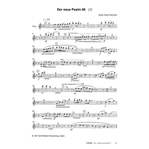 Produktbild des Artikels Der neue Psalm 98 (Holzbläser) (Noten - Download)