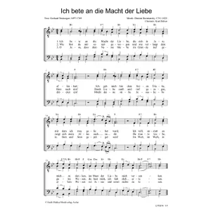 Produktbild des Artikels Ich bete an die Macht der Liebe (Noten - Download)