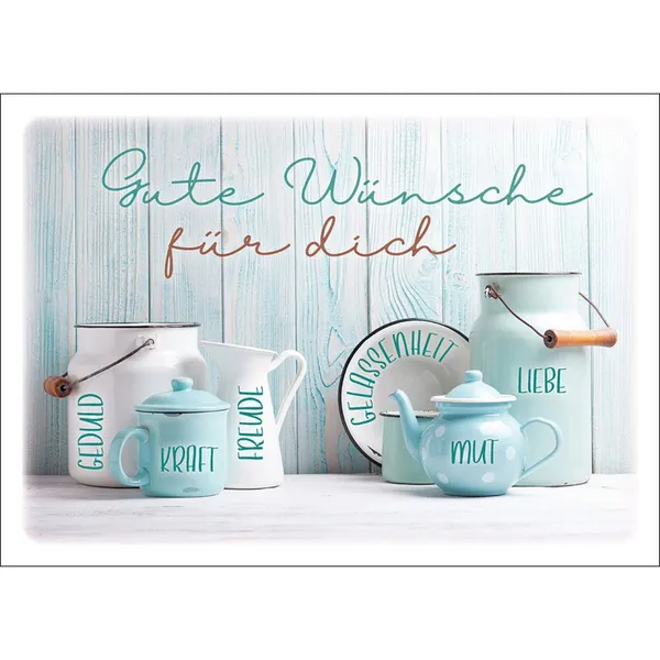 Produktbild des Artikels Postkarten: Gute Wünsche für dich, 4 Stück (Schreibwaren)