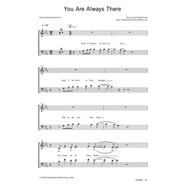 Produktbild des Artikels You Are Always There (Noten - Download)