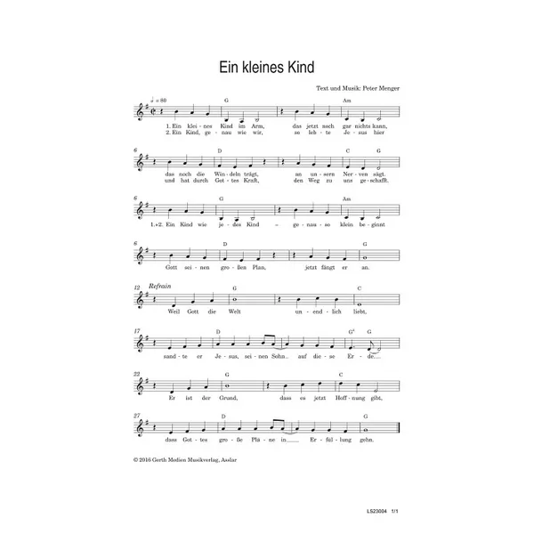 Produktbild des Artikels Ein kleines Kind (Noten - Download)