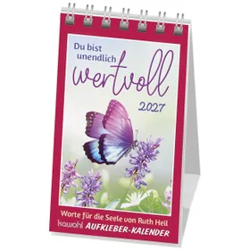 Produktbild des Artikels Du bist unendlich wertvoll 2027 - Aufkleber-Kalender (Kalender - Spiralbindung)