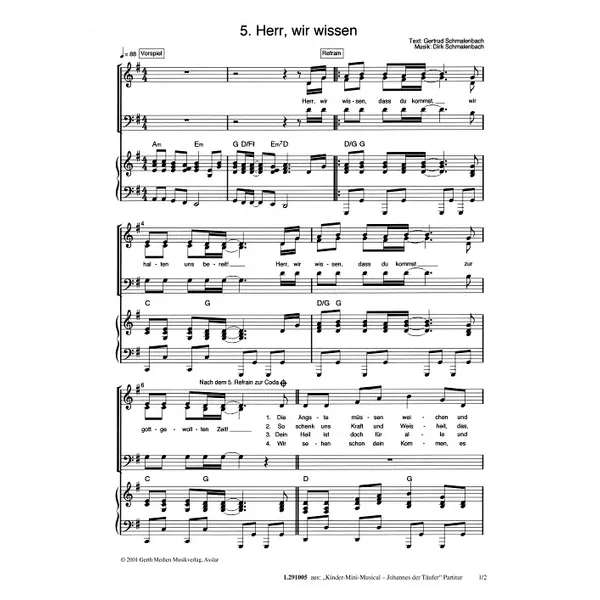 Produktbild des Artikels Herr wir wissen dass du kommst (Noten - Download)