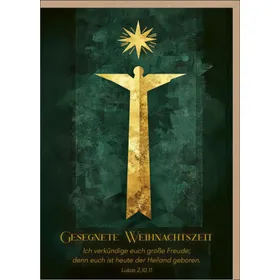 Produktbild des Artikels Faltkarte "Gesegnete Weihnachtszeit" - Stern/Kreuz (Schreibwaren)